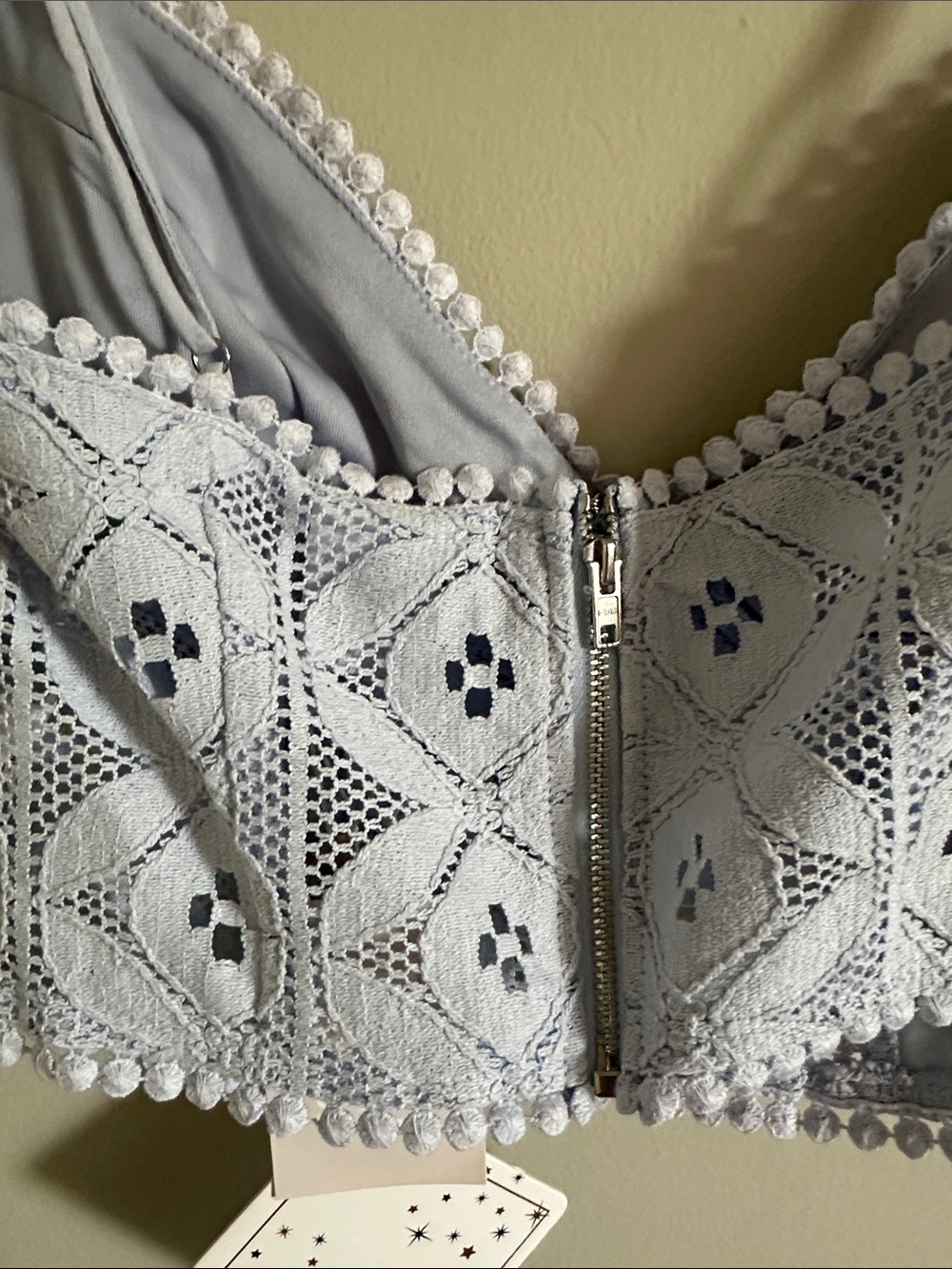 NWT Baby Blue Lace Bralette Cami Top - Picture 8 of 8